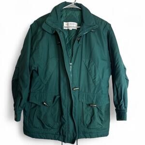 MULBERRY STREET Utility Jacket Green Men's Medium Hem Drawstring Outerwear